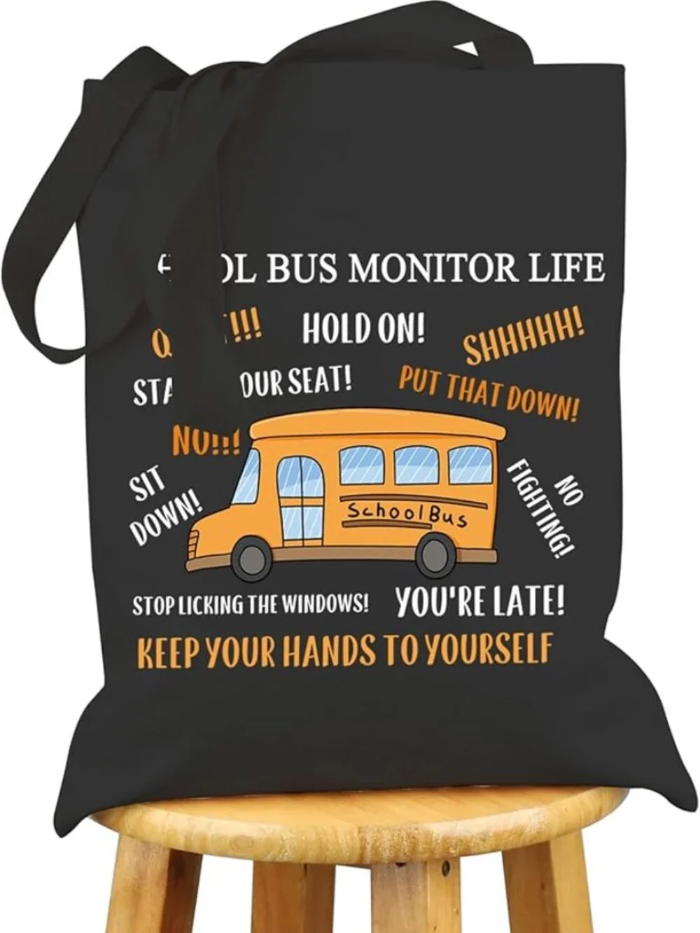 School Bus Monitor Tote Bag School Bus Driver Appreciation Gifts Grocery Bag